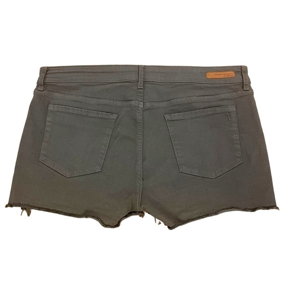 Articles of Society Madre Frayed Denim 3” Jean Shorts in Pompano/Olive Green - Picture 6 of 12
